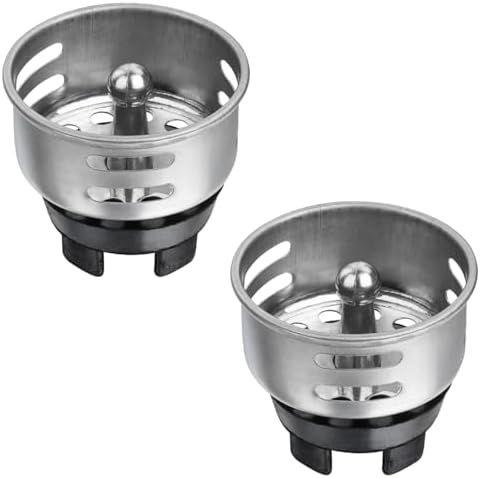 Small Basket Strainer for 2-inch Sink Drain, Bar/rv Sink Strainer, 2 Pack by Sepaitek