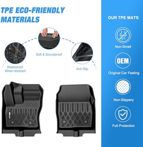 Nilight Floor Mats for Ford Transit Connect W/Vinyl Flooring & Post Only - Image 3