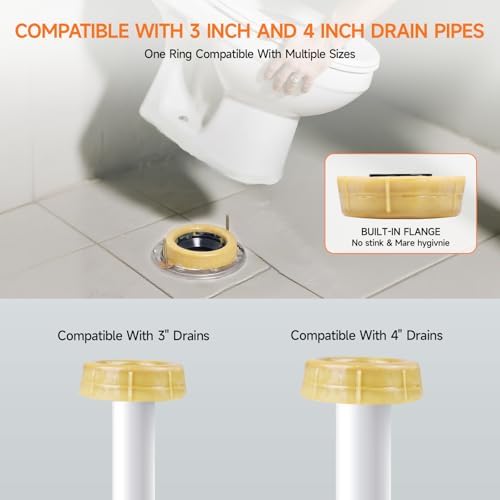 Jamini 1.57" Extra-Thick Toilet Wax Ring Kit - Image 3