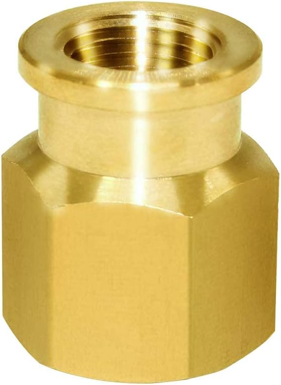 Joywayus Brass Reducer Reducing Coupling 1/4" NPT Female x 1/8" NPT Female Pipe - Image 6