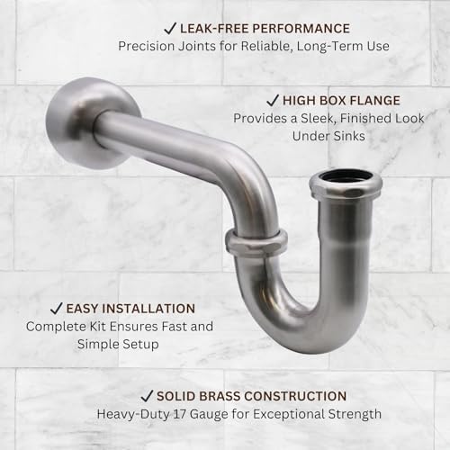 Westbrass A400-1-07 1-1/2" OD 17 gauge P-Trap - Image 7