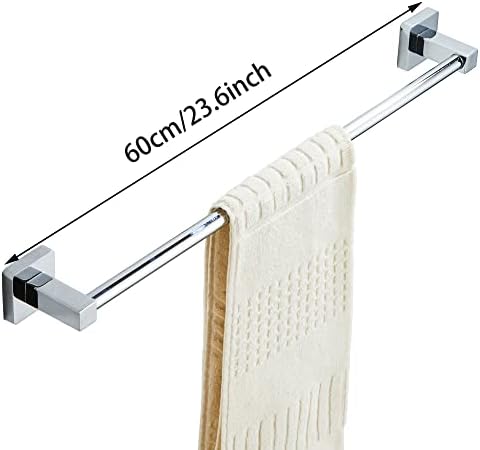 Chrome Bathroom Hardware Set 4 Pieces, Bathroom Accessories Set Stainless Steel - Image 2