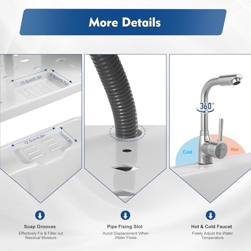 Freestanding Utility Sink with Faucet & Washboard - Image 6