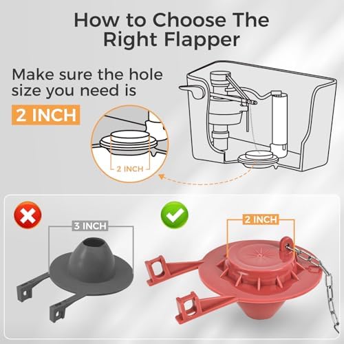 Universal Toilet Repair Kit for Inside Tank – Includes Adjustable Fill Valve & - Image 6