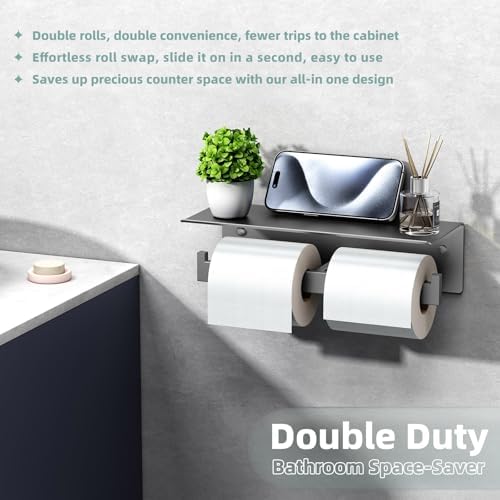 APLusee Double Toilet Paper Holder - Image 2