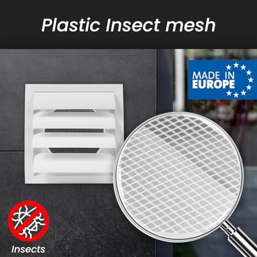 Repa Market ABS Plastic White 6 Inch Dryer Vent Cover Outside, 6 Inch Exhaust - Image 4