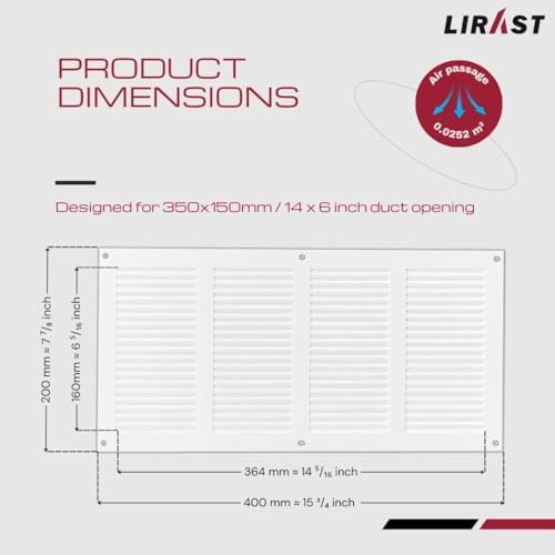 14x6 Vent Cover with Built-in Screen - Image 6