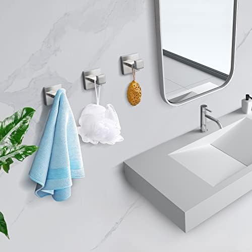 TQKAG Bathroom Towel Hook, 2 Pack Coat Robe Holder, Brushed Nickel - Image 2