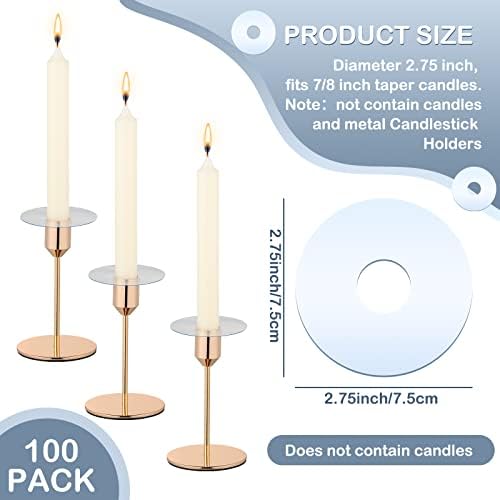 Vesici 100 Pcs Candle Drip Protectors Bobeches - Image 2