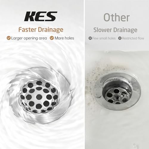KES Faster Drainage Bathroom Sink Drain Without Overflow - Image 3