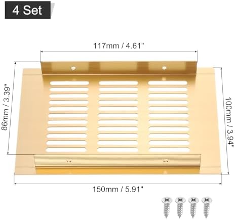 uxcell Air Vents Cover, Rectangle Louvered Ventilation Grille - Image 2