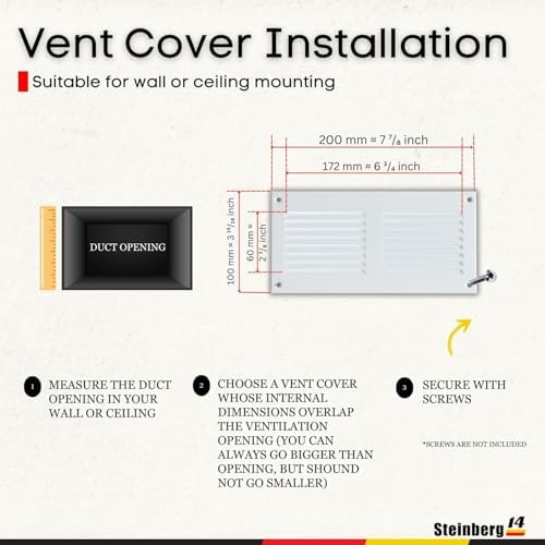 Steinberg14 White Vent Cover 6x2 - Image 5