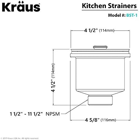 KRAUS Stainless Steel Basket Strainer - Image 3