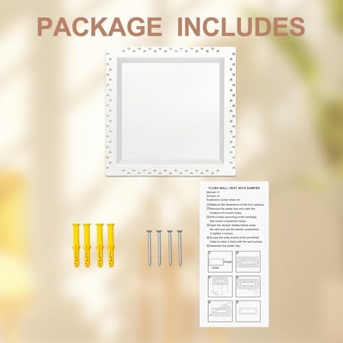 Flush Wall Vent Cover 10x10 Inch - Image 5