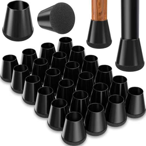 Chair Leg Floor Protectors for Hardwood Floors Extra Small 24pcs by YTEACIUL