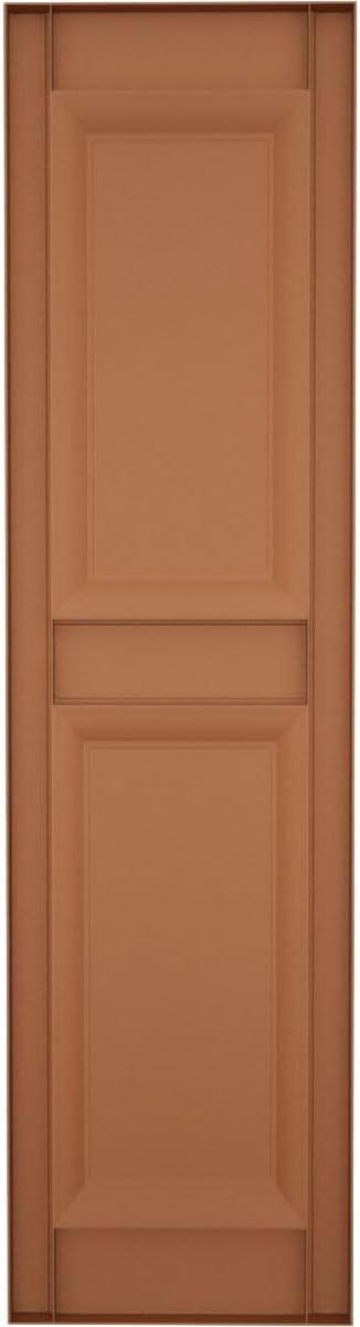 12"W x 71"H Lifetime Vinyl, Standard Two Equal Panels, Raised Panel Shutters - Image 5