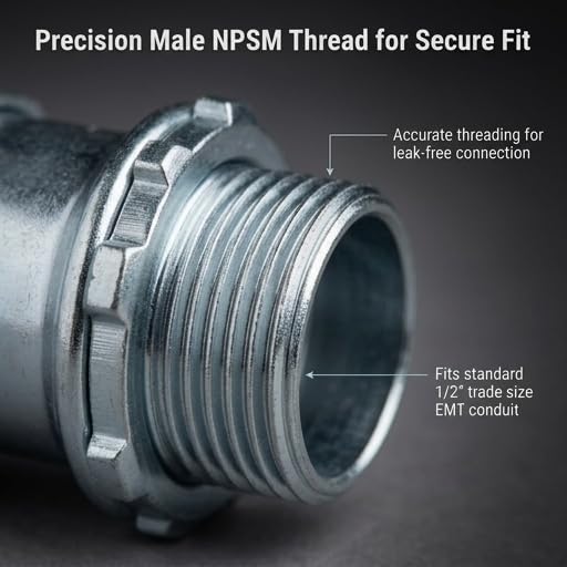 Morris Products 14940 EMT Compression Connector, 1/2" Trade Size - Image 5