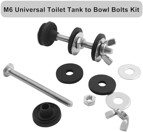 2 pcs M6 Universal Toilet Tank to Bowl Bolts Kit - Image 5