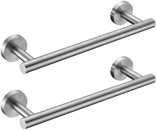 Nolimas 12 Inch Bath Hand Towel Bar SUS 304 Stainless Steel Towel Rod Rack by Giveyourbathroomanewlook