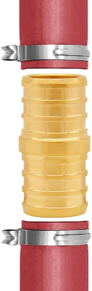 Uenede Brass 1/2 Inch PEX Coupling Crimp Pipe Tube Fitting Kit - Image 5