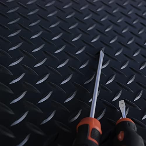 Workforce Vinyl Diamond Plate Commercial Grade Matting, Heavy Duty Floor Mat - Image 3
