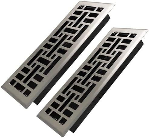 Howeall 4x12 Inches 2 Pack Heavy Duty Walkable Floor Register Easy Adjust Air by Howeall