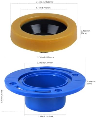 Toilet Flange with Wax Ring for Toilets Replacement Kit, Include Wax Ring Bolts - Image 4