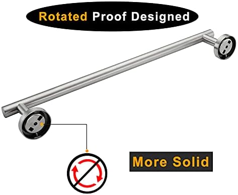 Nolimas Brushed Nickel Bath Towel Bar Single Bars Towel Rack Rod Classic Wall - Image 6