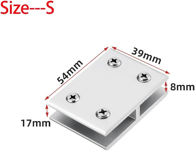 Aluminum Alloy Tile Glass Clamp Bracket Set – L, X Shape Connectors - Image 2