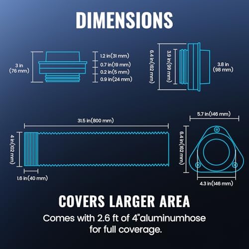 DV180 Magnetic Dryer Vent Kit, Airtight Seal Magntic Drver Vent Connector Kit - Image 5