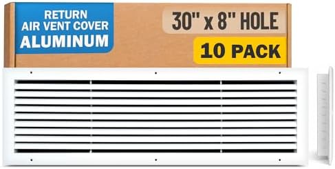 Fits 30x8 Hole | Aluminum Return Air Grille by Handua | Vent Cover Grill by Handua
