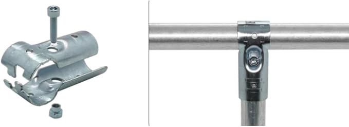 6 Pcs T Clamps Pipe Connector Metal Fittings, Structural Pipe Connector Joint - Image 5