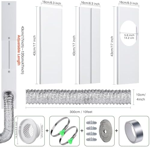 Window Dryer Vent Kit with 4 Inch 10 feet Dryer Vent Hose, Universal Dryer Vent - Image 3