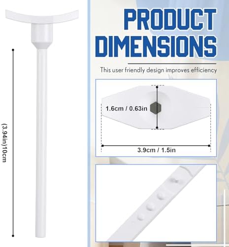 Wonderjune 6 Pcs Round Ceiling Diffuser Key Handle, Cover 6" 8" 10" 12" - Image 2