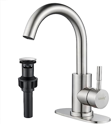 Brushed Nickel Bathroom Sink Faucet by KOHONBY