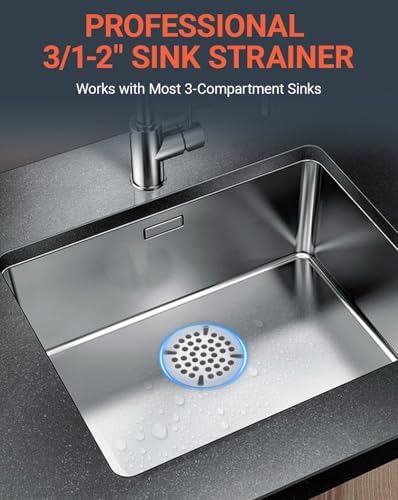 3-1/2" Mop Sink Drain Strainer for Commercial Sink Drain Cover - Image 3