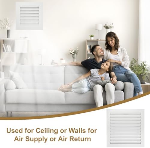 PATIKIL 16" x 16" Aluminum Return Grille, Air Supply Vent Cover Linear Bar - Image 5