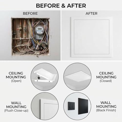 Magnetic Plumbing Access Panel for Drywall, Easy Install Wall Cover Plate for - Image 5