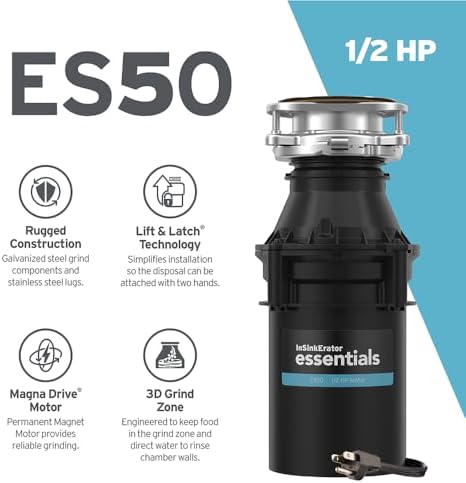 INSINKERATOR ES50 W/C, 1/2 HP Continuous Feed Garbage Disposal - Image 2