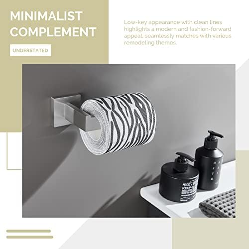 Angle Simple Toilet Paper Holder Brushed Nickel, Toilet Tissue Roll Hanger - Image 2