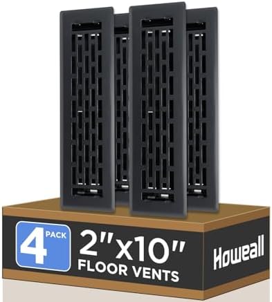 Howeall 2x10 Inches 4 Pack Heavy Duty Walkable Floor Register by Howeall