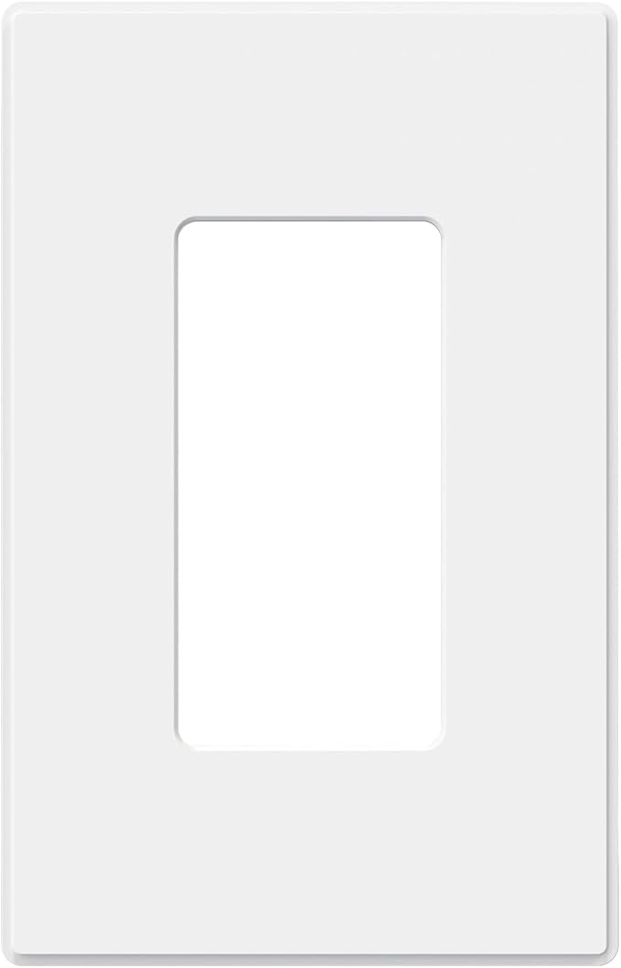 ELEGRP 1-Gang Screwless Decorative Wall Plates, Mid-Size Unbreakable by ELEGRP%7CELEGROUP