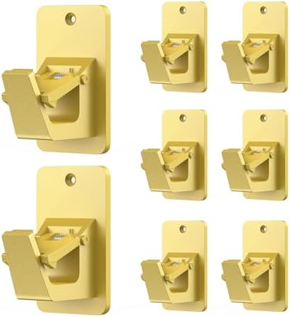 No Drill Curtain Rod Brackets, Universal Curtain Rod Holder, 8 Pack Self by EKOTTOK