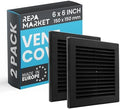 Repa Market 6 x 6 Inch Black Square Air Vent Cover by RepaMarket