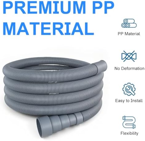 Washing Machine Drain Hose 6.5ft Flexible Dishwasher Drain Hose Extension Kit - Image 6
