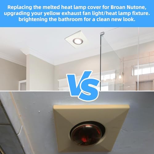 S97010319 Grille with Springs for Broan Heat Lamp Cover Bathroom Ceiling - Image 5