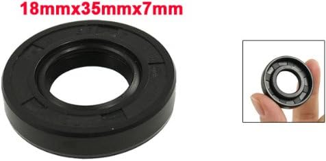 uxcell Metric Rotary Shaft Oil Seal 18x35x7mm TC Double Lips Rubber - Image 2