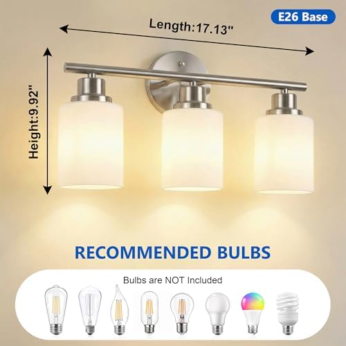 Unicozin 3 Light Bathroom Light Fixtures, Modern Vanity Lights - Image 2