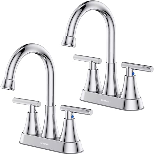 Bathroom Faucets, Hurran 4 inch Centerset 2-Handle Lead-Free by Hurran