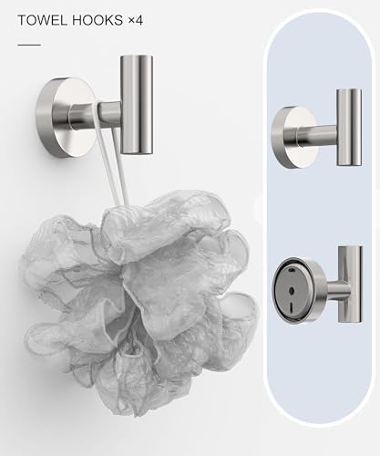 12 Pcs Brushed Nickel Bathroom Hardware Accessories Set - Image 5